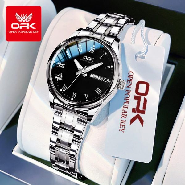OPK Jam Tangan Wanita Perempuan Original Waterproof Kalis Air Asal Baru Ladies Watches for Women with Luxury Box L81-21 Rotundity Bahan logam barang dalam stok Warna berbilang Parti pemberian hadiah Garanti 1 tahun