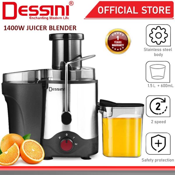 DESSINI ITALY Stainless Steel Blender Grinder Chopper Mixer Miller Juicer Extractor Smoothie Ice Crusher Pengisar