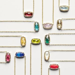 [Permata]Kalung Peluh Musim Panas & Loket Batu Kelahiran Tahan Kotoran Kalung Cantik Hypoallergenic untuk Wanita Barang kemas yang bergaya dan serba boleh Jewelry Necklaces rantai leher kristal quartz