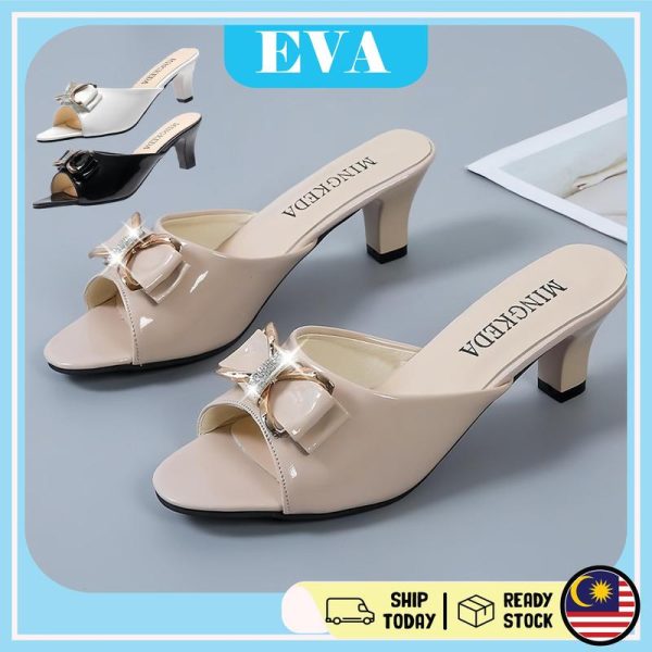 READY STOCK EVA Women High Heels Shoes Sandals Heel Fashion Kasut Tinggi Wanita Perempuan