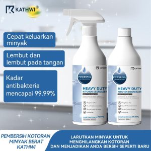 Degreaser Dapur Kathwi, Pembersih Noda Minyak Berat, Sesuai Untuk Alat Memasak Dapur, Hud Julat, Ketuhar Gelombang Mikro, Dapur, Jubin, dan Noda Bilik Mandi, 400ml