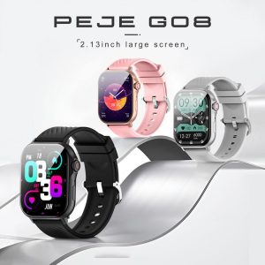 Jam Tangan Pintar GPS, PEJE G08, Paparan AMOLED 2.01-inci, Kalis Air 1ATM, Kompas, Ketinggian & Tekanan Barometrik, Mod Pelbagai Sukan, Mesej Tolak, Panggilan Telefon, Jam tangan pintar