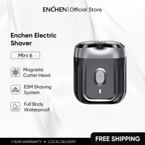 【COD】Enchen Mini 6 Electric Shaver 2 Floating Head Portable Shaver Machine Magnetic Cutter Head Full Body Wash Shaver Man