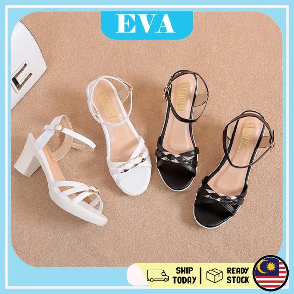 READY STOCK EVA Lady High Heels Sandals Kasut Perempuan Fashion Outdoor Shoes
