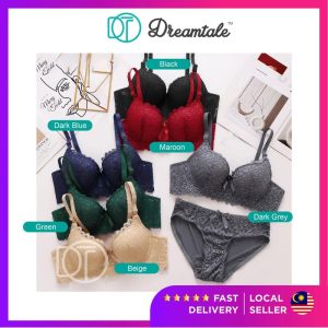 [Plus Size BC Cup] Dreamtale Nature Lace Bra Push Up Bra 3 hook Wire Bra Coli Wanita Baju Dalam Wanita WCO288 Cotton Floral