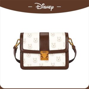 Beg Wanita Mewah Disney, Warna Kontras, Bahu Tunggal dan Silang Badan, Beg Persegi Kecil, [COD]