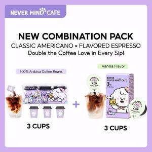 Pek Gabungan Baharu CAFE, TANPA MINDA, Berperisa Espresso Vanila, 3 cawan, Kapsul Kopi Segera Kering Beku, 3 cawan