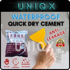 Uniqx WaterProof Cement 3 Minutes Quick Dry Cement/ Simen Waterproof Kalis Air Cepat Kering 1Kg Hardware
