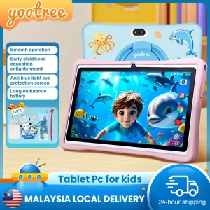 [yootree] 7-inch tablet, Children's tablet, a birthday gift for boys and girls, for education, learning, music, movies, games, puzzles, toys, videos, shock-proof, high-definition screen, long battery life, iwawa, app download upin ipin tablet