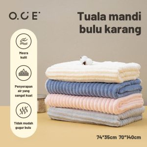Tuala Mandi Baldu Karang, Warna Gula-gula, Sesuai untuk Mandi, [MY]