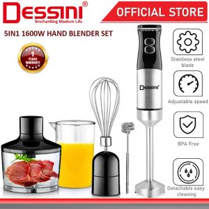 5 IN 1 DESSINI ITALY Hand Blender Chopper Mixer Grinder Juicer Food Processor Stainless Steel Knife Blade / Pengisar