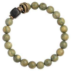 [Green Sandalwood]Gelang Musim Panas Cina retro Manik Gelang Cantik Hypoallergenic untuk Wanita Barang kemas yang bergaya dan serba boleh Bracelets Bangles Jewelry Matte
