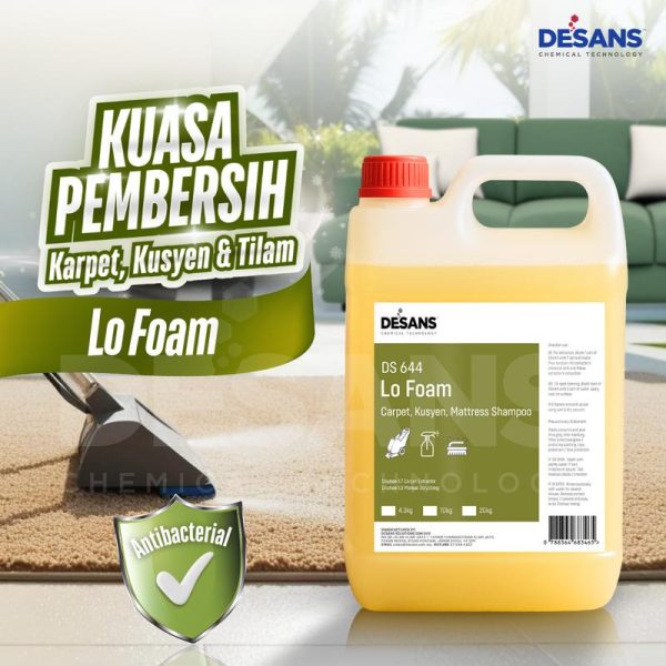 DESANS Low Foam Carpet Shampoo (4.3Kg) for Sofas, Cushions & Mattresses – Home, Mosque , Office & Auto