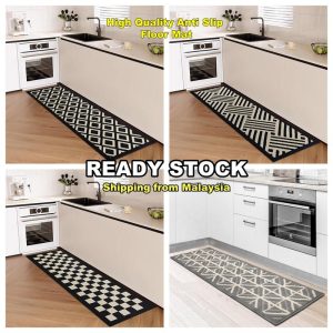 Kitchen Floor Mat Anti Slip Waterproof, Geometric Series Woven Bedroom Runner Carpet Living Room Rug, Durable Wear-resistant, Oil Absorption, Machine Washable, Beautiful Soft Comfort Textiles