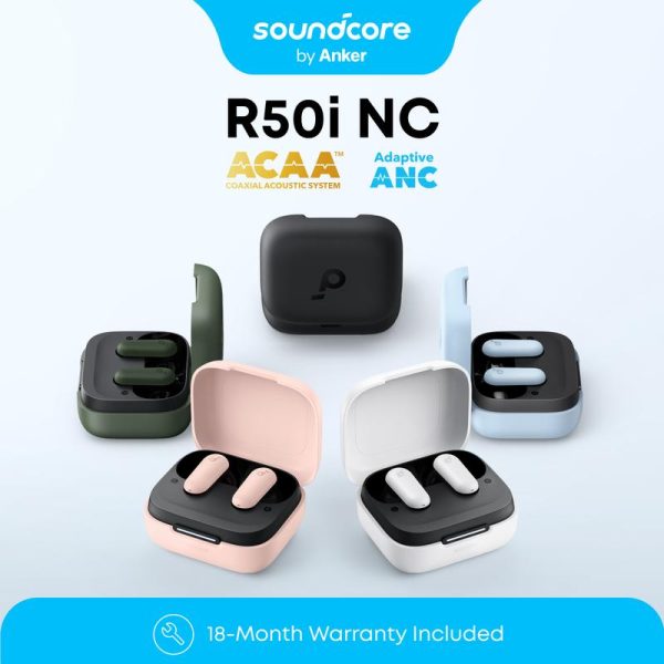Soundcore by Anker Soundcore R50i NC A3959 True Wireless Earbuds Noice Cancellation Bluetooth Earpiece Wireless Earphones Earphone Bluetooth ai translator earbuds