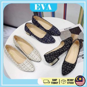 READY STOCK EVA Heels Medium Shoes Women Sandal Kasut Wanita High Heel Sandals Shoes Perempuan Flats Kasual