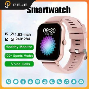 Jam Tangan Pintar untuk Wanita, PEJE, Kalis Air IP68, Skrin Definisi Tinggi 1.83-inci, Panggilan Bluetooth, 100 + Mod Sukan, Permainan terbina dalam, Suara AI Smart Watches Smartwatch