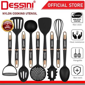 DESSINI ITALY Nylon Utensil Slotted Turner Spoon Skimmer Whisk Spaghetti Server Ladle Masher Spatula Kitchenware Senduk