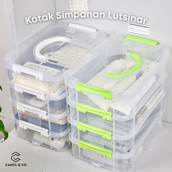 New Style Transparent Combined Stacking Storage Box Tape Cuckoo Card Student Handbook Notebook Toy Desktop Stationery