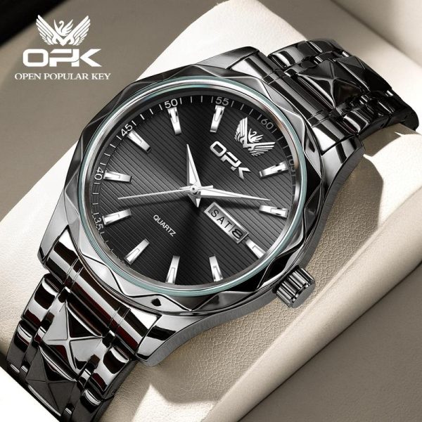 OPK Jam Tangan Lelaki Original Waterproof Quartz Movement Stainless Steel Watch for Men Luminous Business Luxury Casual Men Watch 8164 Rotundity Bahan logam dalam stok Banyak warna Pejabat parti pemberian hadiah Garanti 1 tahun