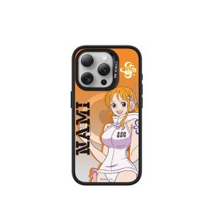 ImagiSnap - Nami oleh One Piece Series, CASEBANG, IP Berjenama, Pengecasan Magnetik Magsafe, Serasi dengan iPhone 13-16 dan Samsung S24 / 24 + / 24U / 25U, Beg Udara Balut Penuh, Empat Penjuru, Tahan Kejutan
