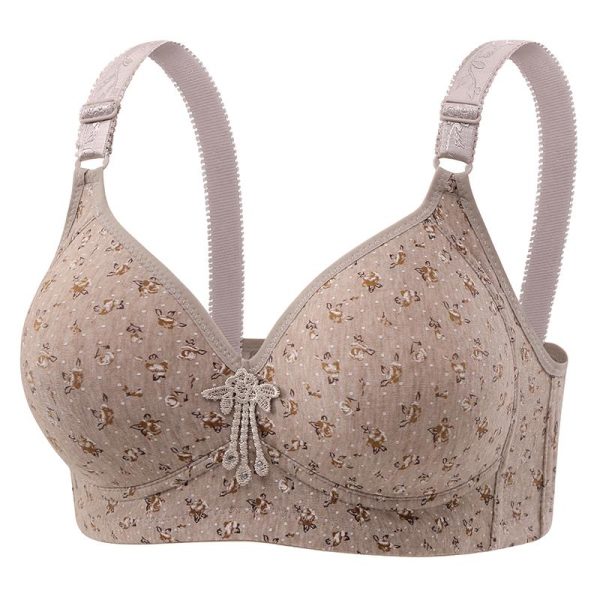 Bra Plus Size Full Coverage Bra 38-48 CD Cup Wireless Cotton Bra Baju dalam Wanita Tanpa Dawai Underwear