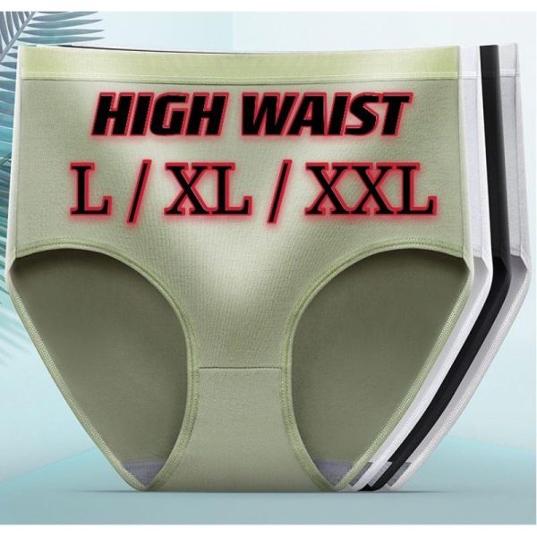 High Waist Panties Women M-XXL Strechable Polyester Underwear Women Spender Woman Seluar Dalam Wanita