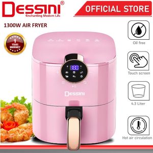DESSINI ITALY 4.3L Electric Air Fryer Convection Oven Toaster Timer Oil Free Roaster Breakfast Machine Ketuhar