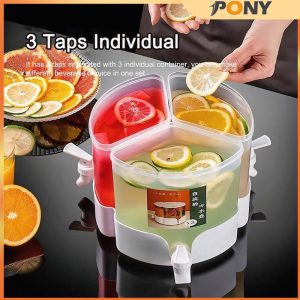 5L water dispenser cold kettle with faucet beverage fruit teapot refrigerator large capacity 360° rotating juicer cold kettle water dispenser