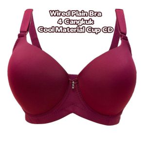 Wired Bra Women Plus Size 36 - 46 Full Coverage Cup CD Ice Silk Cool Material Plain Design Baju Dalam Wanita Berdawai
