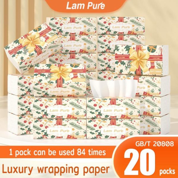 Lam Tulen 8D Arnab Comel Napkin Pembungkusan, Pek 20 Pek, 204 Keping setiap Pek, Mudah dan Mudah, Napkin Rumah Comel, Penghantaran Percuma, Tisu, 1 Kotak Supplies Kitchenware