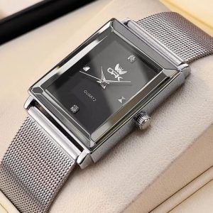 OPK Jam Tangan Kalis Air Lelaki dengan Kotak Asal dan Jalur Keluli Tahan Karat Jam Tangan Logam Bulat Pelbagai Warna Penghantaran Percuma Waranti 1 Tahun Alat Pelarasan Tersedia Sesuai untuk Mesyuarat Majlis Pejabat dan Hadiah Fesyen Mewah Gelap Watches