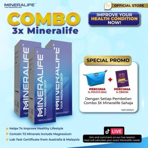 PAKEJ DISKAUN 3 BOTOL PATI MINERAL SEMULAJADI KAYA DENGAN MAGNESIUM