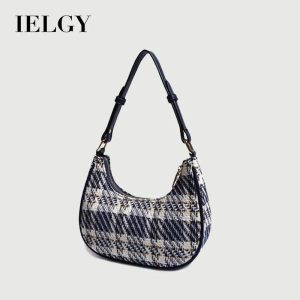 Beg Tangan Berbentuk Bulan Sabit, IELGY, Fesyen, Serba guna, Corak Kekisi, Reka Bentuk Niche Bulu Kain