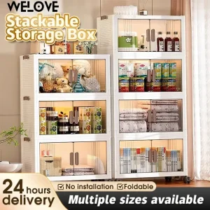 Buy1 Take 4 L47-67cm snack cupboard StorageCabinet, almari penyimpanan serbaguna,almari penyimpanan yang mudah dilipat danmemiliki kapasitas yang besar Furniture