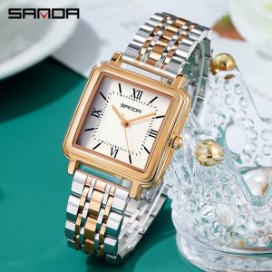 SANDA 1103 Jam Tangan Kuarza, AW24, Reka Bentuk Perniagaan Elegan, Fesyen Elegan, Gaya Personaliti, Untuk Wanita, Pakaian Kasual, Kemewahan, Kalis Air