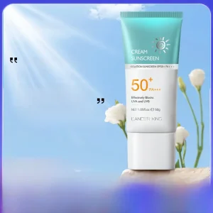 Krim Pelindung Facial Menyegarkan, Melembapkan, Tidak Berminyak, Mencerahkan Tona Kulit, Losyen Pelindung Matahari Wanita bukan kimia semua jenis kulit mekap bihan pinkflash fenty folding gift kosmetik Sunscreen Spf50 Uv Wajah