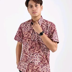 KEMEJA BATIK EXCLUSIVE (MEROON EDITION)