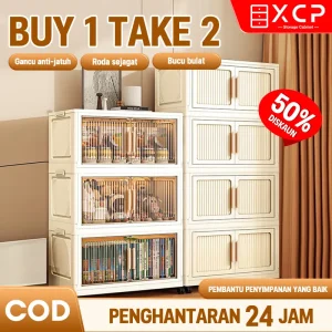 [Buy1 Take 2]L47-67cm storage cabinet, multi-purpose magnetic door storage cabinet, easy to fold large capacity storage cabinet Furnitue