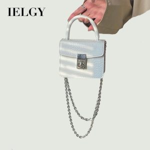 Beg Silang Badan, IELGY, Niche, Kunci mewah, Corak Buaya Persegi, Rantai Fesyen Bags