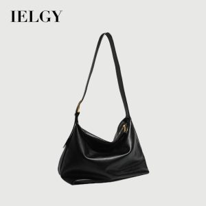 Beg Wanita, IELGY, Satu Bahu, Gaya Korea, Hitam, Kasual, Kapasiti Besar, Sesuai untuk Anak dan Ibu, Rekaan Ringkas, Boleh Dipakai sebagai Selempang