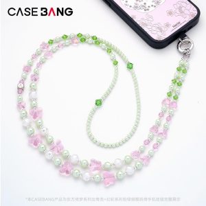 Lanyard Telefon Bimbit, CASEBANG, Reka Bentuk Taman Hijau, Serasi dengan Kebanyakan Telefon Bimbit dan Sarung