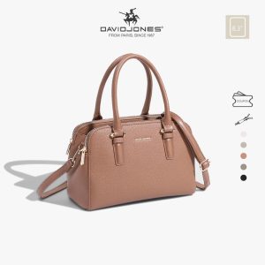 Beg Bahu Tote Beg Paris Satchel, David Jones, Untuk Wanita, Diperbuat daripada Kulit PU, Koleksi Fesyen, CM6827