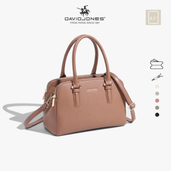 Beg Bahu Tote Beg Paris Satchel, David Jones, Untuk Wanita, Diperbuat daripada Kulit PU, Koleksi Fesyen, CM6827