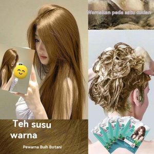Pewarna Rambut, Warna Coklat Kelabu Kacang, Gaya Gelembung Letupan, Bebas Peluntur Tulen, Pemutihan, Fesyen, Sesuai untuk Orang Malas di Rumah, 2025 Hair Hair Color