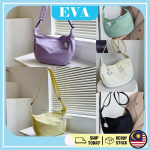 READY STOCK EVA Korean Colourful Bag Female Student Shoulder Bag Messenger Bag Ladies Casual Underarm Bag Adjustable Bags Crossbody Yellow Zip Selempang Wanita Women