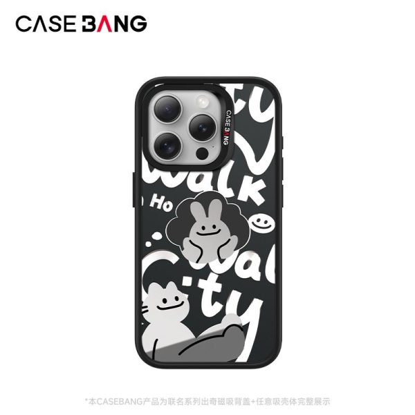 ImagiSnap - City Walk oleh Siri Juju, CASEBANG, Berjenama IP, Pengecasan Magnetik Magsafe, Serasi dengan iPhone 13-16 dan Siri Samsung S24 / 24 + / 24U, Beg Udara Balut Penuh, Empat Penjuru, Tahan Kejutan