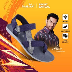 Walkaroo Sandal Sukan Lelaki Lightweight Sports & Outdoor/ Sandal Kasual/ Selipar Lelaki Viral/ Velcro Strap/ PU Sole/ Ringan/ Kalis Air