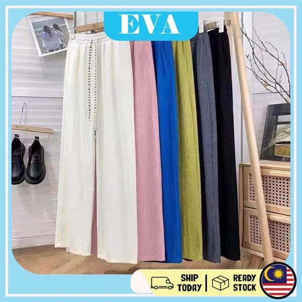 READY STOCK EVA Women Casual Long Pants Trousers Women Seluar Panjang Perempuan Wanita