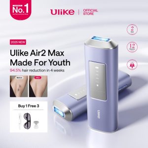 Ulike Sapphire AIR + 60W IPL mesin penyingkiran rambut , epilator elektrik, cahaya berdenyut sengit, ais sejuk, kekal, tidak menyakitkan, rambut berat, muka, Bikini, kaki, badan, penjagaan kulit, Waranti antarabangsa Body hair removal